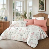 مفرش نوفا صيفي كوين مقاس 200x150 سم أبيض وليلكي بر...