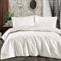 مفرش قيروان صيفي مزدوج فاخر أبيض برسومات الزهور عد...