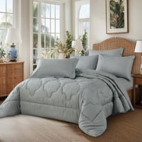 مفرش نوفا صيفي مزدوج رصاصي غامق عدد القطع 6