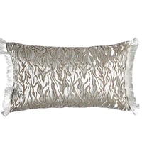 مفرش كارلا الفاخر مزدوج قطن جاكارد مطرز بيج فضي عد...