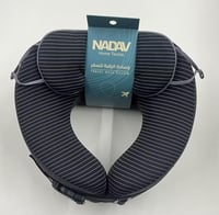 وسادة نداف للرقبة مع قناع عين لون أسود