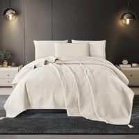 بطانية ماتيا صيفي مزدوج قطن جاكارد كريمي عدد القطع...