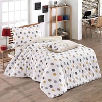 مفرش فيوليت صيفي قطن مقاس كوين أبيض متعدد الرسومات...