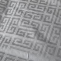 مفرش فندقي نمط هندسي يوناني مزدوج قطن رصاصي 500 غر...