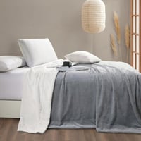 بطانية فاليريو فرو شتوي مفرد ونص رصاصي فاتح مقاس 2...