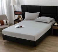 طقم شرشف شارم مطاط صيفي رصاصي