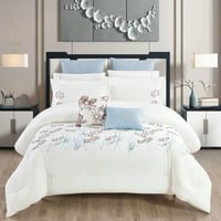 مفرش أريبول صيفي مزدوج مطرز فاخر أبيض عدد القطع 10