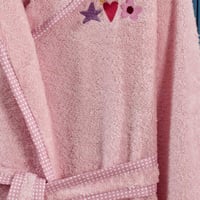 روب إستحمام أطفال بناتي نداف قطن تركي فاخر وردي بر...