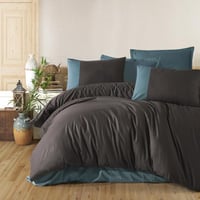 مفرش بيور صيفي مزدوج تركي أسود و تركواز عدد القطع...