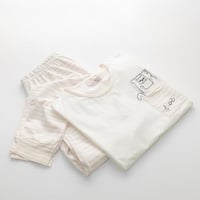 طقم بيجامة نسائية صيفية كريمي