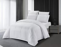 مفرش آتون فندقي قطن أبيض فاخر