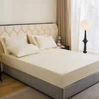 مفرش مزن صيفي فاخر لون كريمي