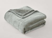 بطانية شتوي مخمل ناعم بترولي فاتح