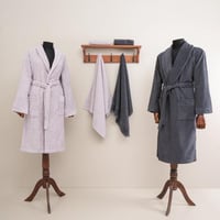 طقم أرواب استحمام بارتيسا قطن تركي وردي و رصاصي عد...