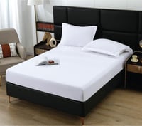 طقم شرشف شارم مطاط صيفي أبيض