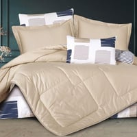 مفرش مونتريال صيفي مفرد و نص قطن فاخر بيج عدد القط...