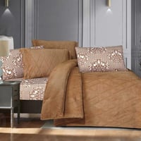 مفرش توليدو شتوي مقاس كوين 150x200 سم مخمل و فرو ب...
