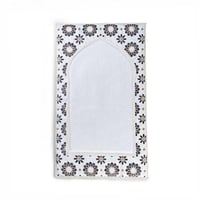 سجادة صلاة أبيض بيج مقاس 70x120 سم