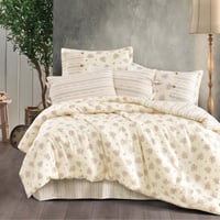 مفرش إنسجام صيفي قطن سكري برسومات الزهور