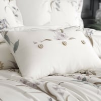 مفرش سرور مزدوج قطن أوف وايت برسومات الزهور عدد ال...