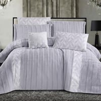 مفرش أميرة شتوي مزدوج فرو رصاصي عدد القطع 7