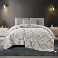 بطانية ماتيا صيفي مزدوج قطن جاكارد رصاصي عدد القطع...