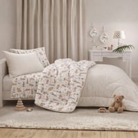 مفرش تورين أطفال صيفي مفرد و نص قطن بيج عدد القطع...