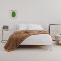 بطانية لينا فرو مزدوج بني مقاس 240 × 220 سم