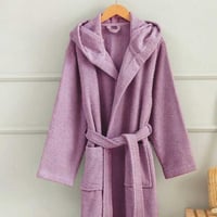 روب إستحمام بيرويا بقبعة مفرد موف