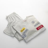 طقم بيجامة نسائية صيـفيـة رصاصي