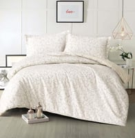 مفرش تفاؤل مزدوج قطن كريمي