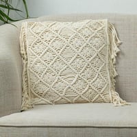 خدادية مربعة بحشوة كريمي 45 × 45 سم