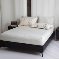 مفرش سمرلاند قطن 100% مفرد و نص برسومات الزهور كري...