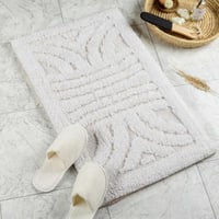 دعاسة أرضية هيرينج بون تركي فرو كريمي مقاس 50 × 80...