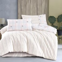 مفرش مضاوي مفرد ونص قطن كريمي متعدد الرسومات عدد ا...