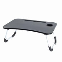 طاولة للكمبيوتر المحمول قابلة للطي أسود و رصاصي 60...