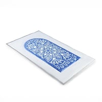 سجادة صلاة رصاصي فاتح وكحلي مقاس 70x120 سم