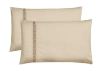 مفرش هوني مون مزدوج قطن جاكارد مطرز ذهبي ورصاصي عد...