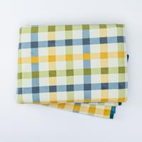 بطانية أطفال مواليد مخمل و فرو تركواز و أصفر مقاس...