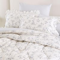 مفرش ريد روز صيفي مفرد ونص قطن فاخر أبيض برسومات ا...