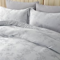 مفرش عنبر صيفي مزدوج جاكارد فاخر رصاصي عدد القطع 6