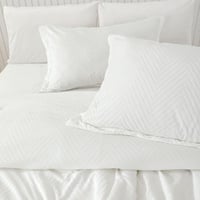 مفرش تولا شتوي فاخر مزدوج مخمل أبيض عدد القطع 6