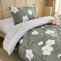 مفرش أطفال تيمون صيفي مفرد ونص زيتي برسومات الزهور...