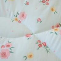 مفرش سمرلاند قطن 100% برسومات الزهور أبيض