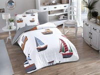 مفرش فريزيا صيفي مقاس كوين 150x200 سم أبيض رصاصي ع...