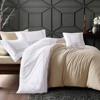 مفرش سكارلت صيفي مزدوج فاخر قطن مطرز بيج عدد القطع...