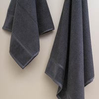 طقم روب أستحمام بارتسيا قطن تركي رصاصي عدد القطع 3