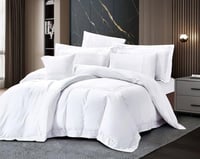 مفرش ديونس صيفي مزدوج قطن 300 غرزة أبيض عدد القطع...