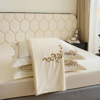 مفرش مزن صيفي فاخر لون كريمي