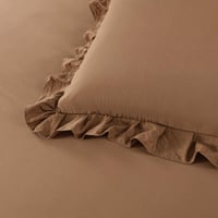 طقم غطاء لحاف شارم فائق النعومة بدون حشوة بني